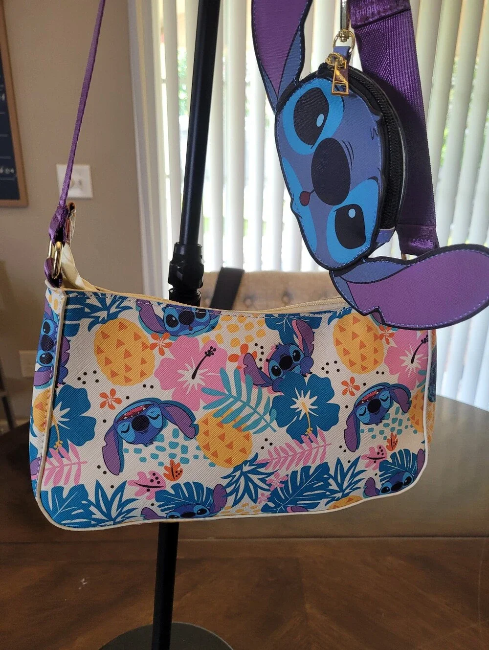 Disney Stitch Tropical Kids Crossbody Bagdisney with change purse.